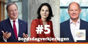 Armin Laschet, Annalena Baerbock en Olaf Scholz